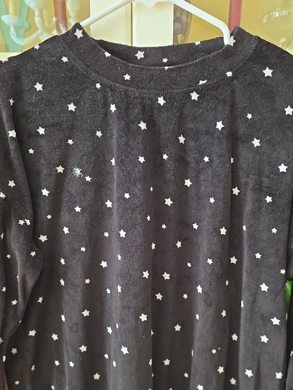 Joyspun Black Top with White Star Print